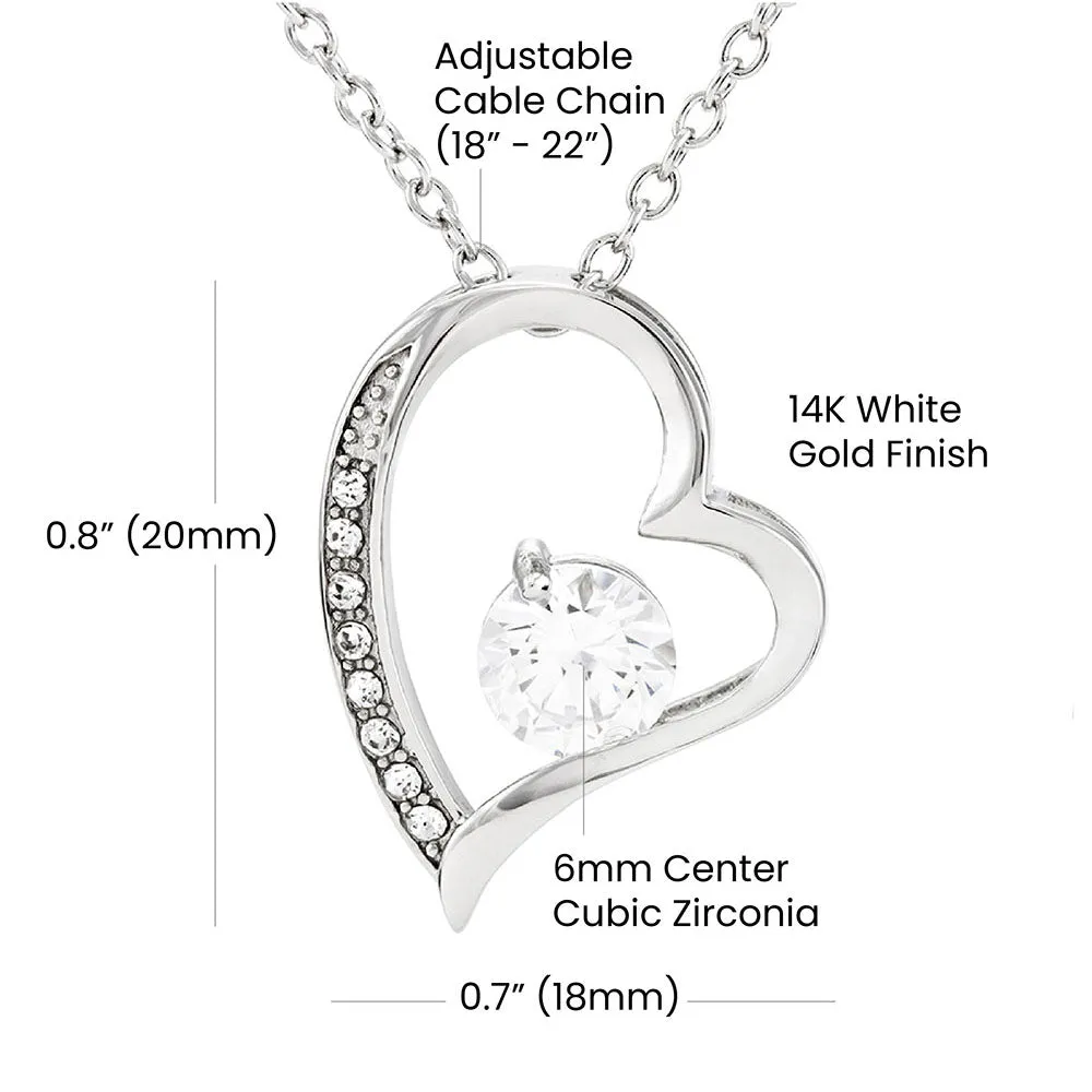 Forever Love Heart Necklace Simple (No Message Card)