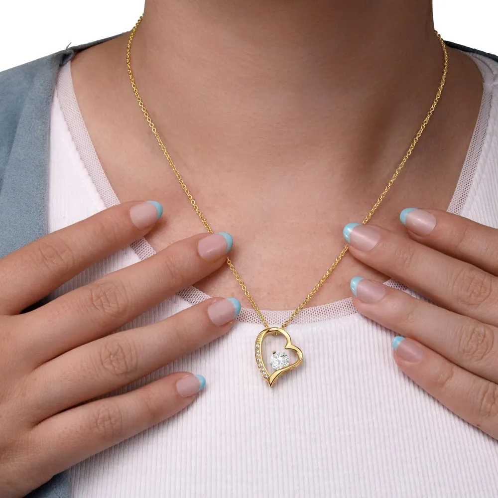 Forever Love Heart Necklace Simple (No Message Card)