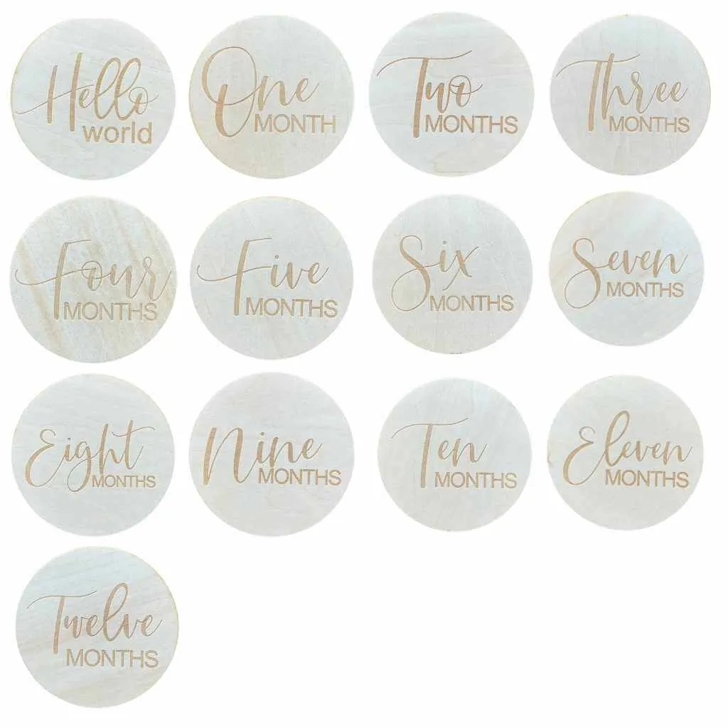 Gender Neutral Monthly Milestone Disc Set
