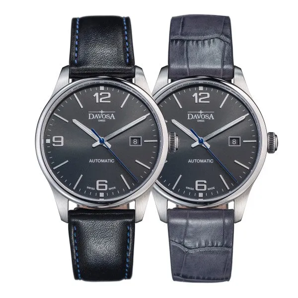 Gentleman Automatic 40mm Gray Executive Watch 16156694