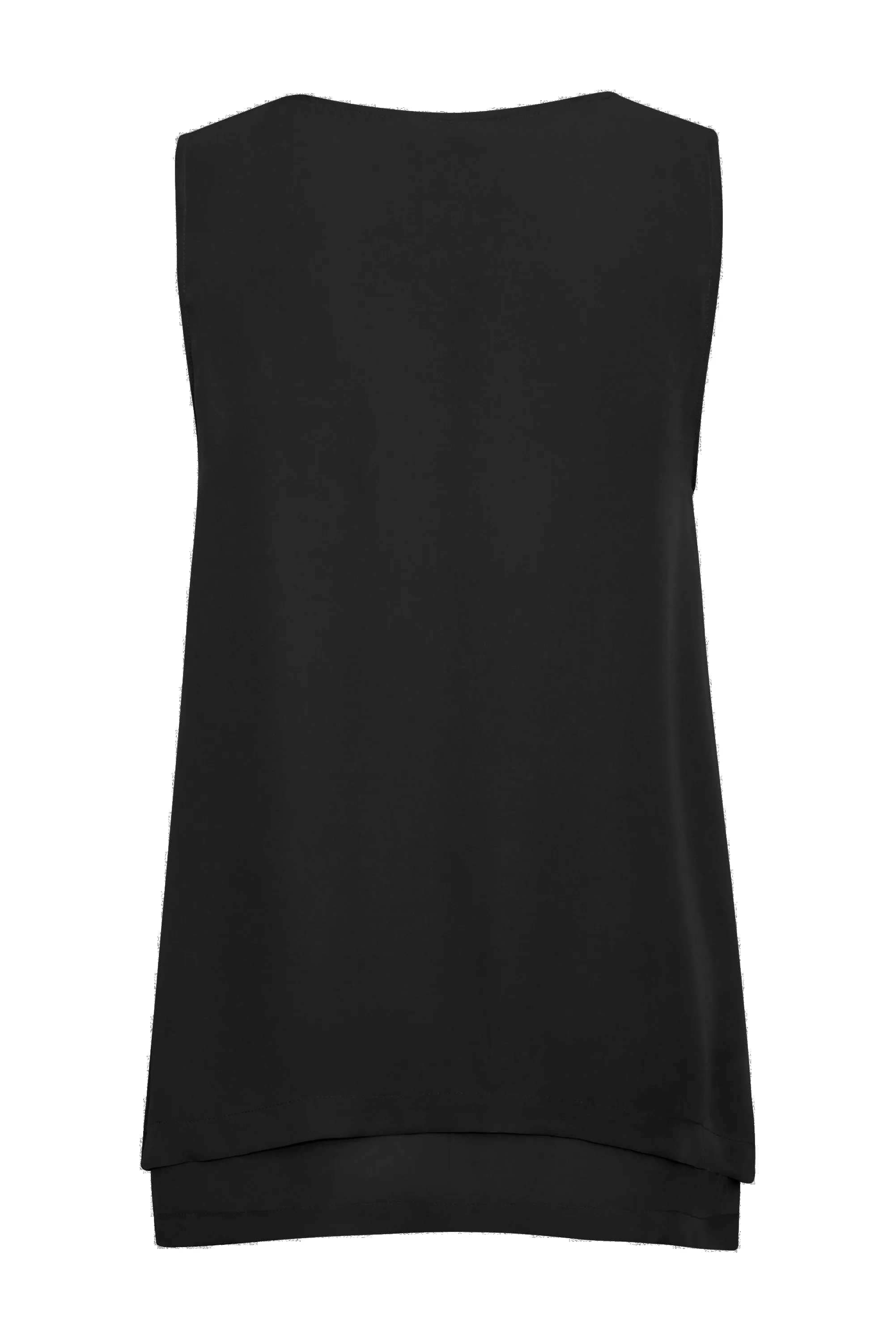 Georgette Double Tank Dark Grey