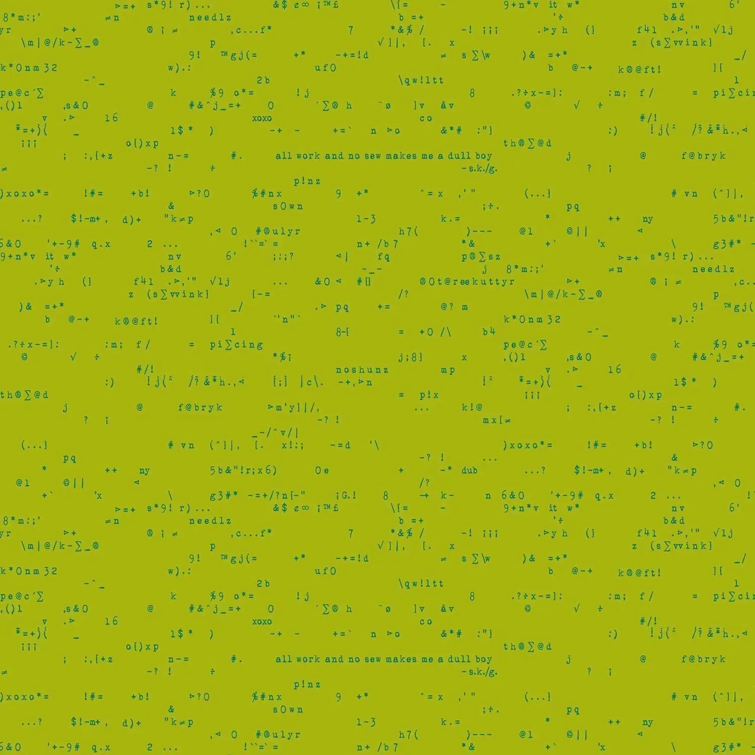 Giucy Giuce Fabric | Scrawl | Punc | Parakeet