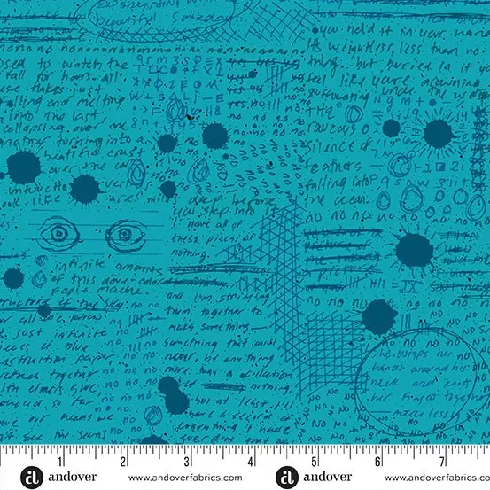 Giucy Giuce Fabric | Scrawl | Rant | Cerulean