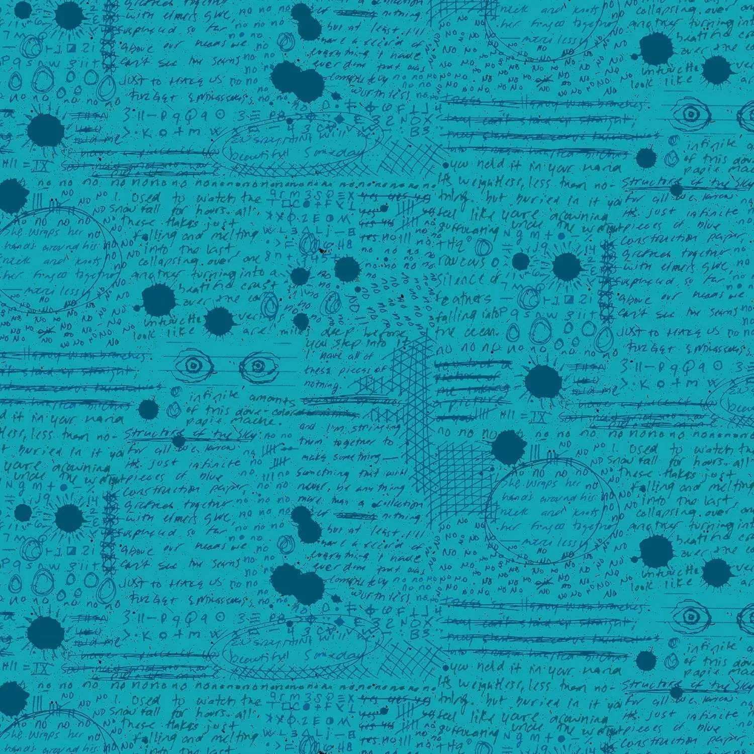 Giucy Giuce Fabric | Scrawl | Rant | Cerulean