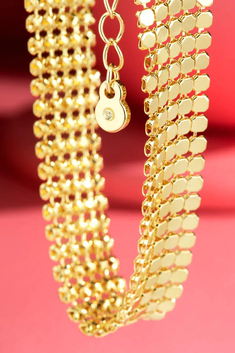 Glamorous Metal Mesh Bracelet