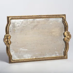 Gold Vendome Tray with Antiqued Mirror