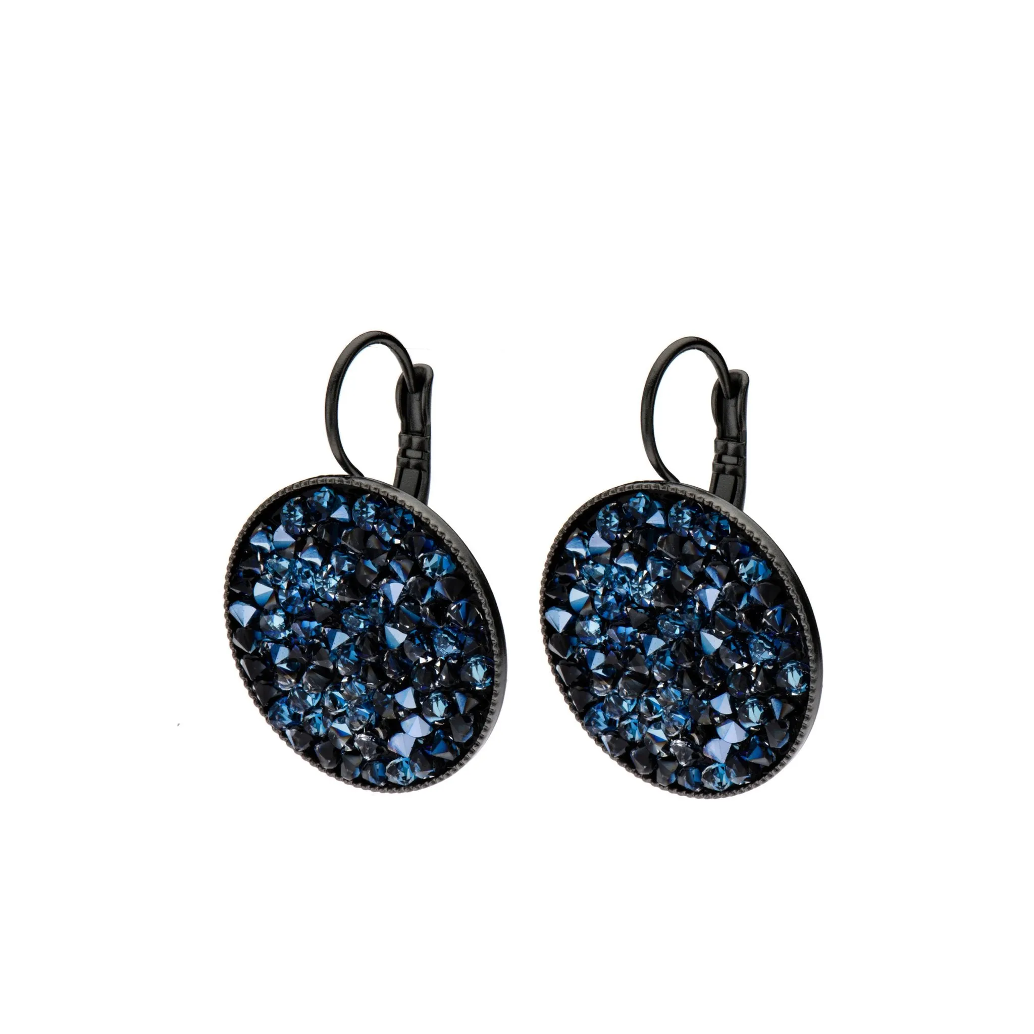 Grace 24K gold champagne Swarovski crystal pave earrings