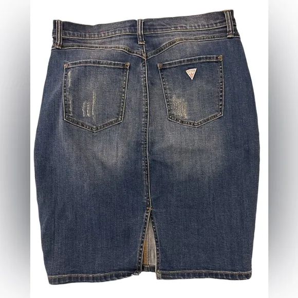 Guess Vintage 80s Acid Denim Skirt, size 30