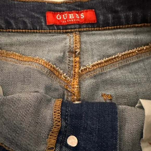 Guess Vintage 80s Acid Denim Skirt, size 30