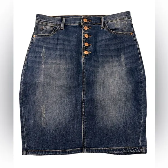 Guess Vintage 80s Acid Denim Skirt, size 30