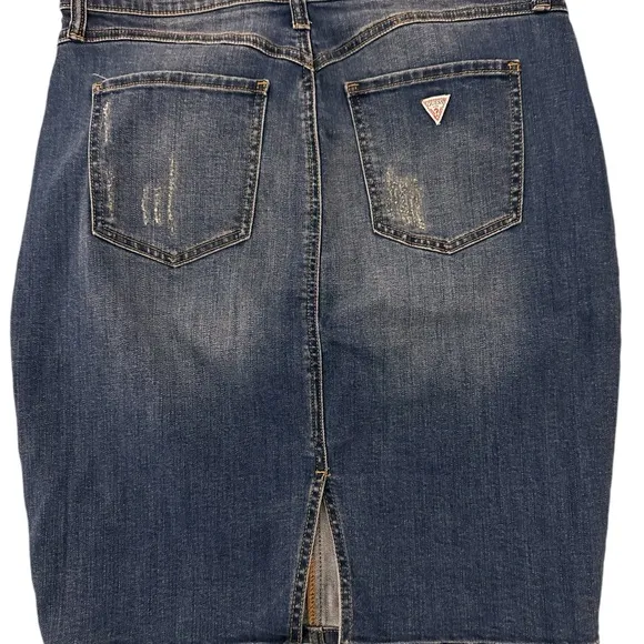 Guess Vintage 80s Acid Denim Skirt, size 30