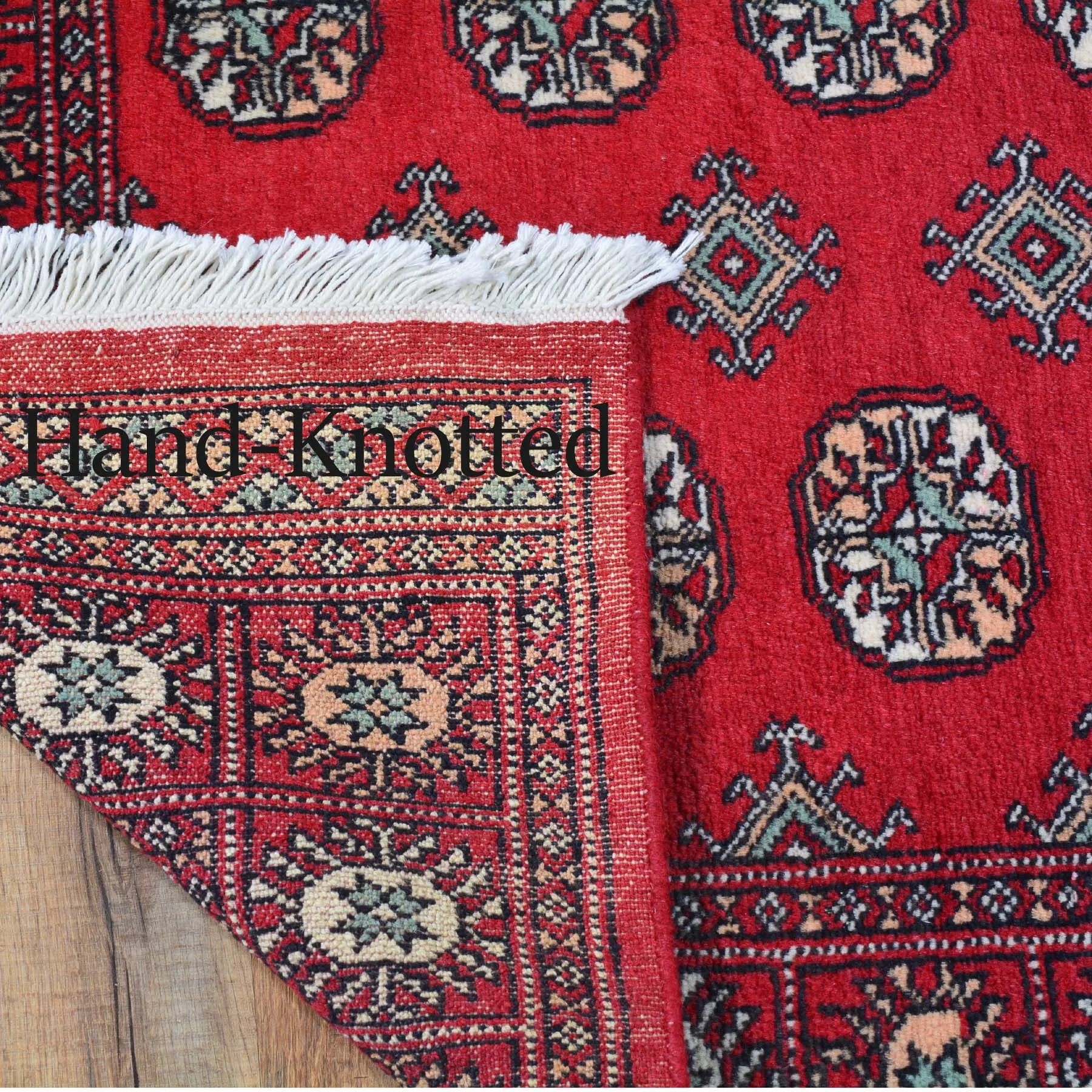 Hand-Knotted Bokhara Design Wool Handmade Rug (Size 4.1 X 6.2) Brral-5511