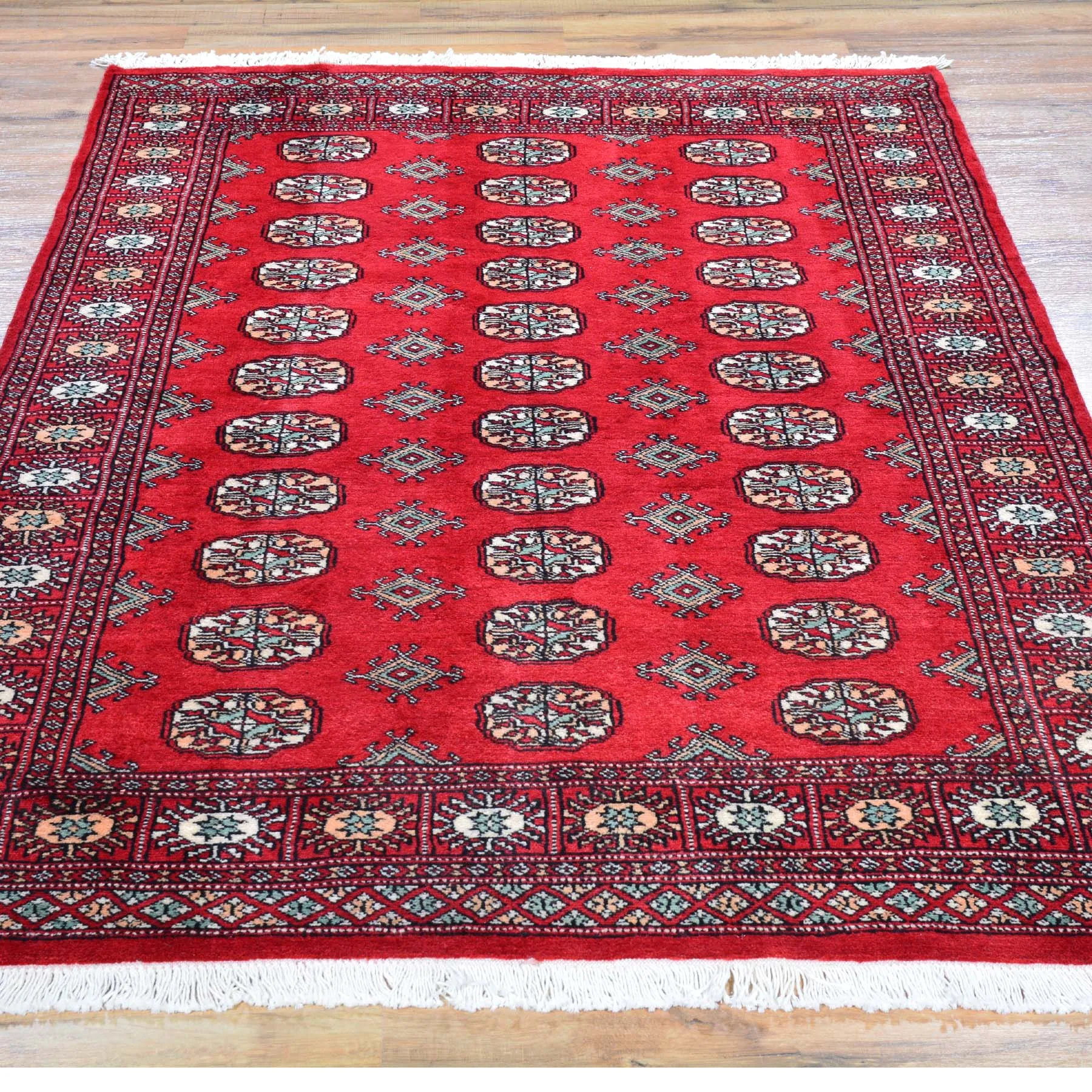 Hand-Knotted Bokhara Design Wool Handmade Rug (Size 4.1 X 6.2) Brral-5511