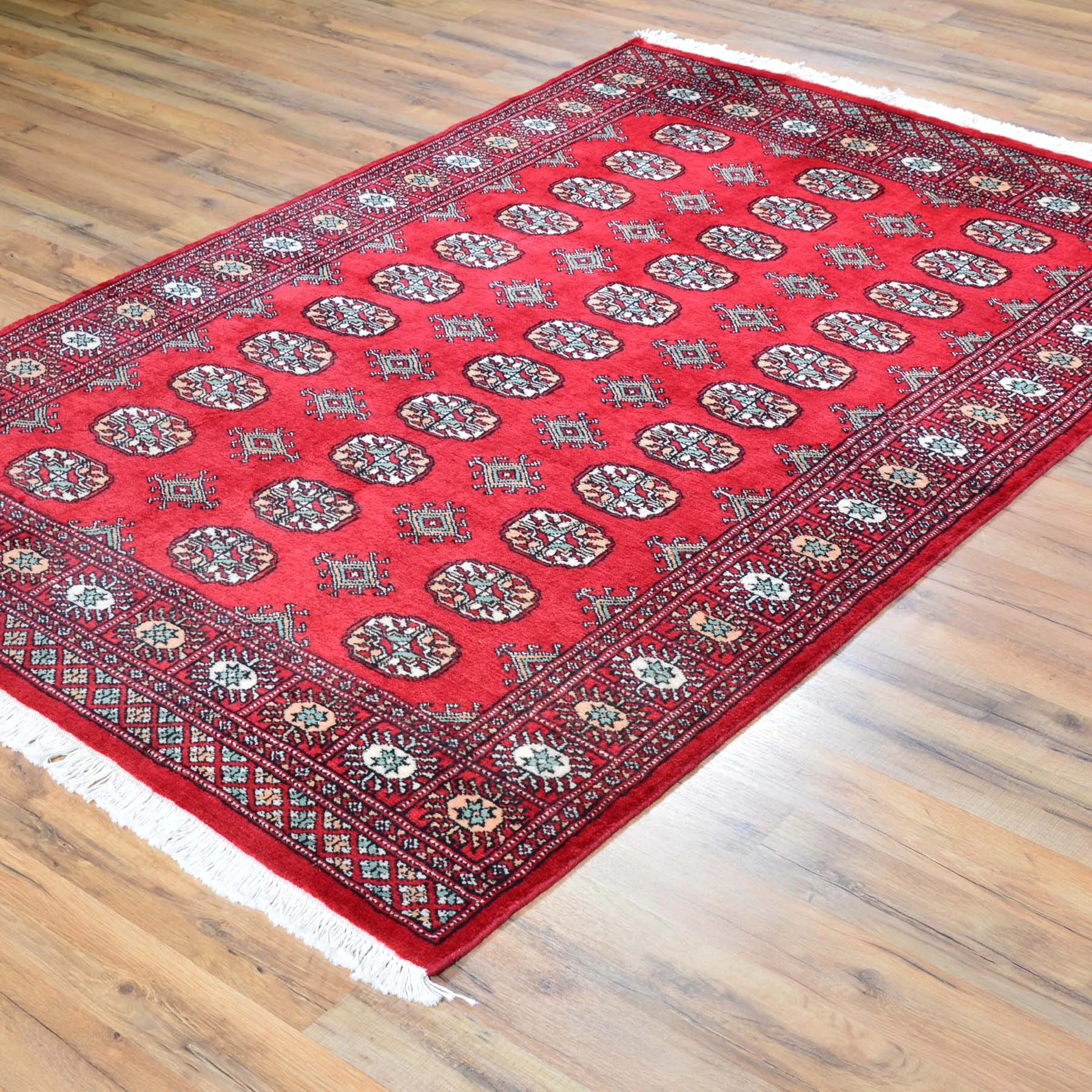 Hand-Knotted Bokhara Design Wool Handmade Rug (Size 4.1 X 6.2) Brral-5511