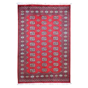 Hand-Knotted Bokhara Design Wool Handmade Rug (Size 4.1 X 6.2) Brral-5511