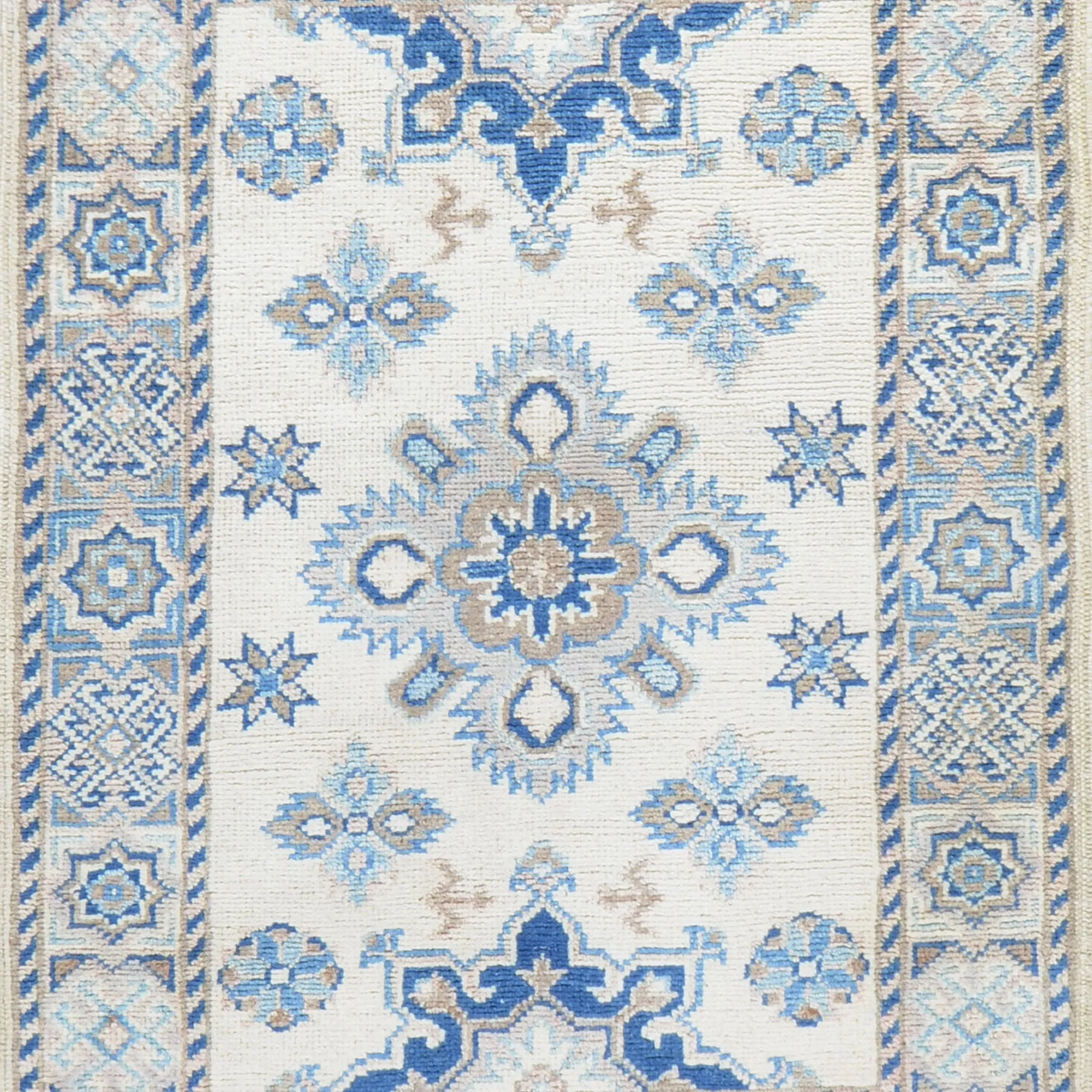 Hand-Knotted Caucasian Tribal Kazak Handmade Wool Rug (Size 2.1 X 2.10) Brral-5745
