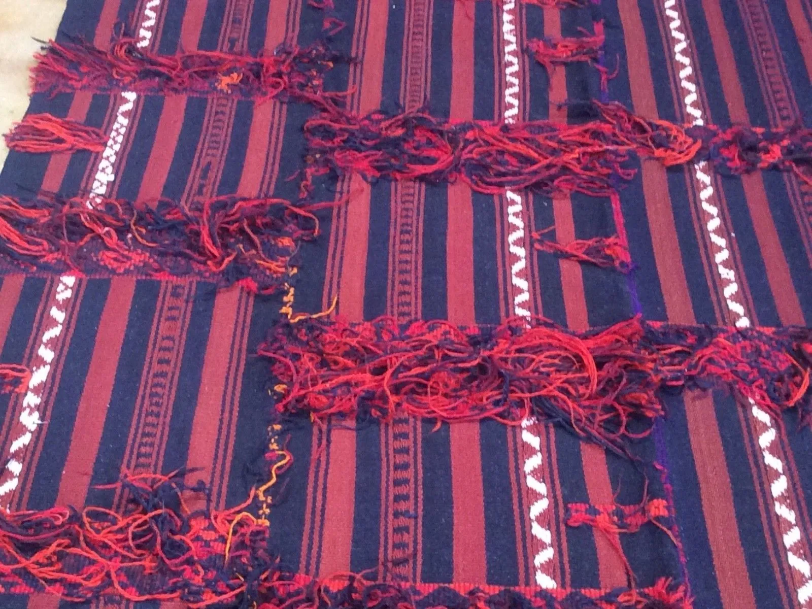 Hand-Knotted Kurdish Runner Tribal Design 100% Wool (Size 6.4 X 13.5) Brrsf-1233