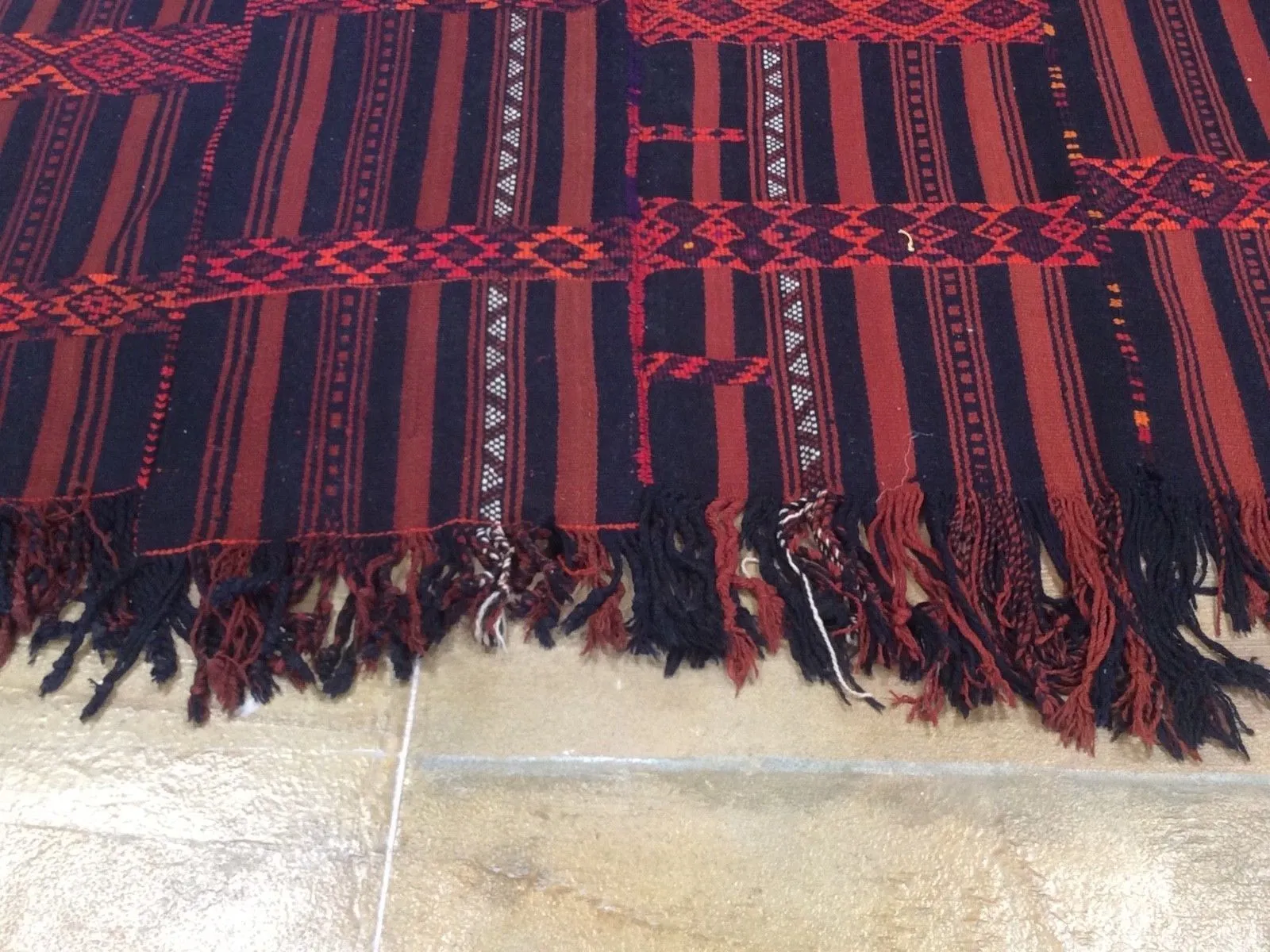 Hand-Knotted Kurdish Runner Tribal Design 100% Wool (Size 6.4 X 13.5) Brrsf-1233