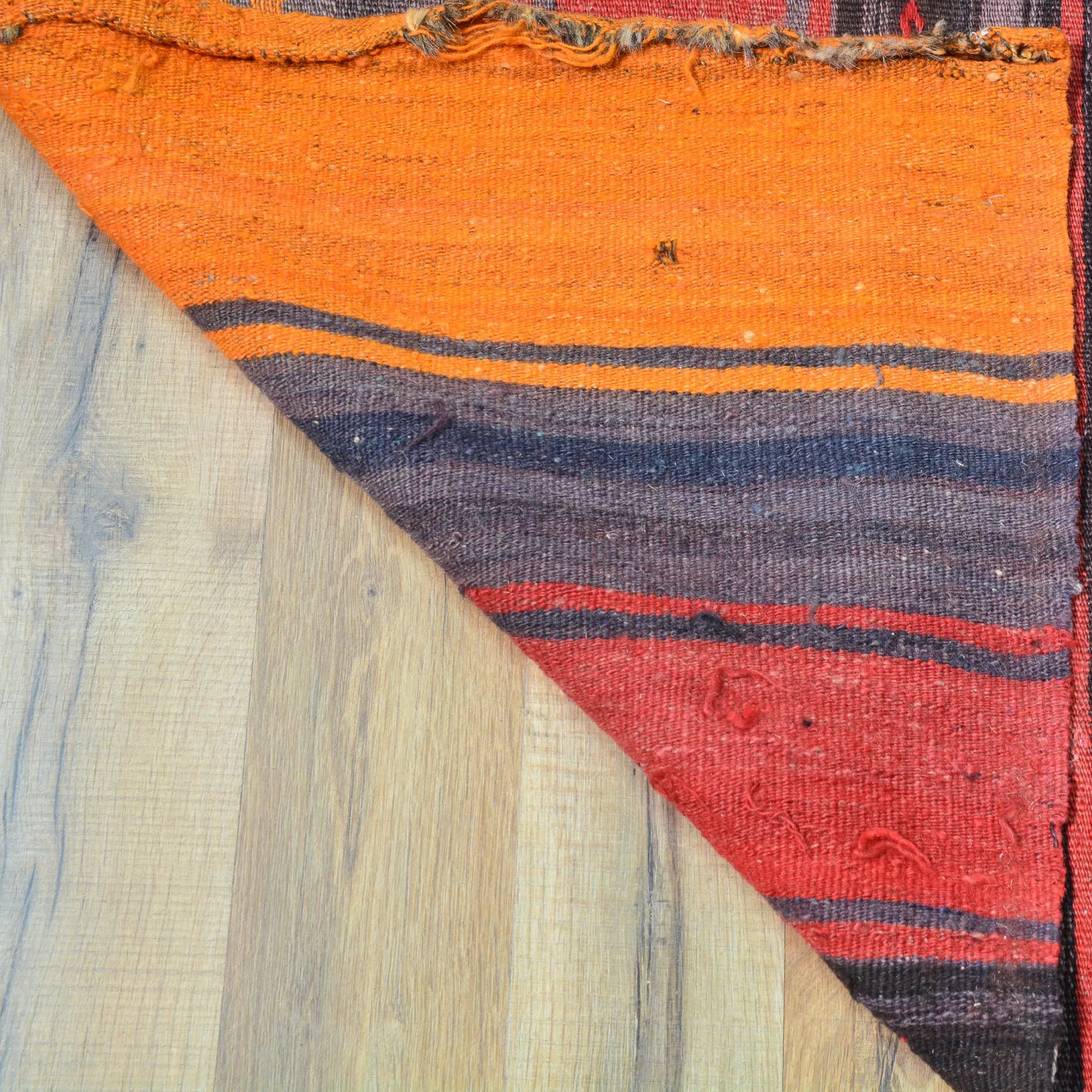 Hand-Woven Tribal Turkish Kilim 100% Wool Rug (Size 4.2 X 5.3) Cwral-8652