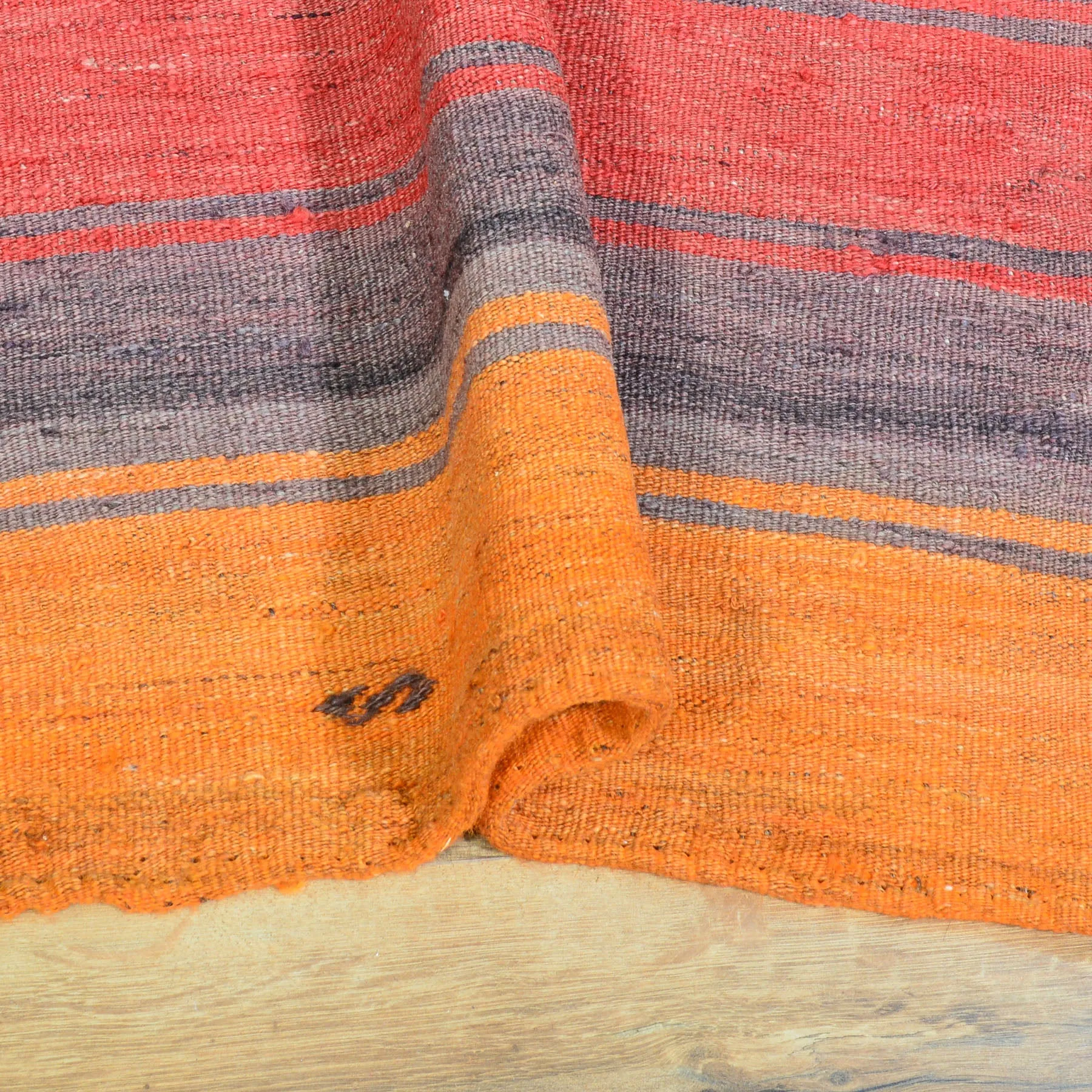 Hand-Woven Tribal Turkish Kilim 100% Wool Rug (Size 4.2 X 5.3) Cwral-8652