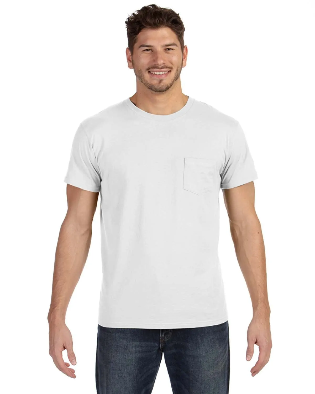 Hanes 100% Ringspun Cotton Nano Pocket T-Shirt