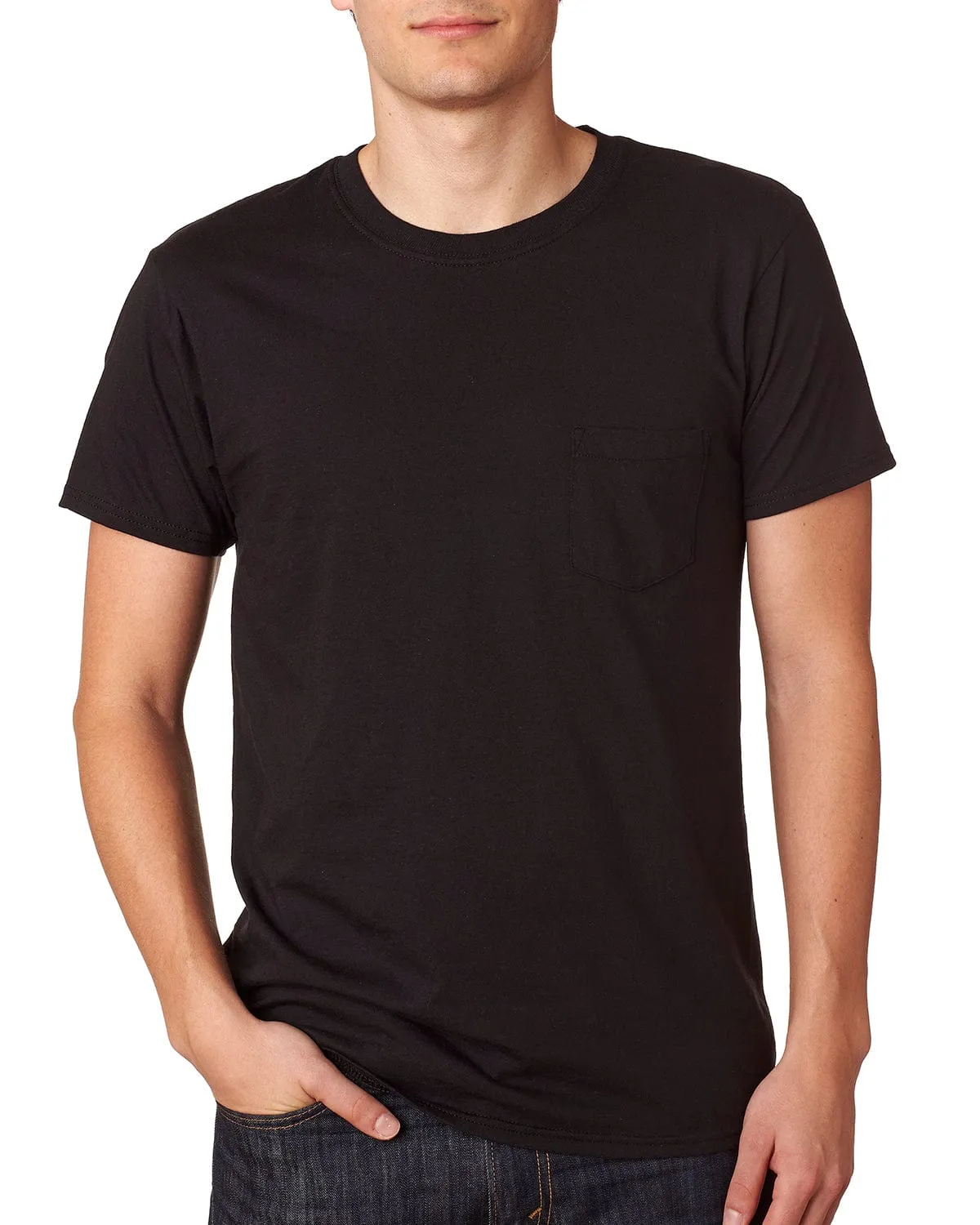 Hanes 100% Ringspun Cotton Nano Pocket T-Shirt