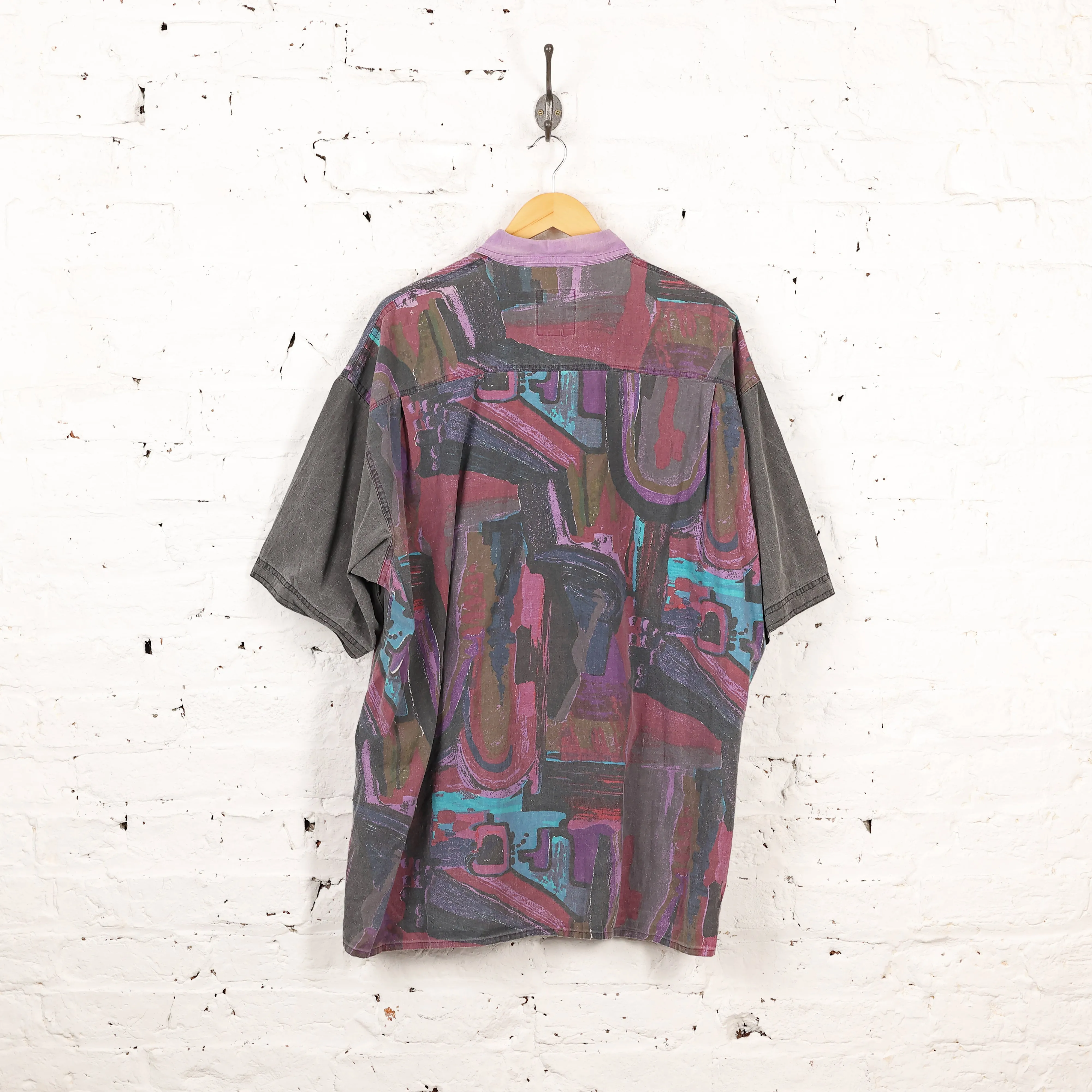 Headlock Vintage 90s Pattern Shirt - Purple - XL