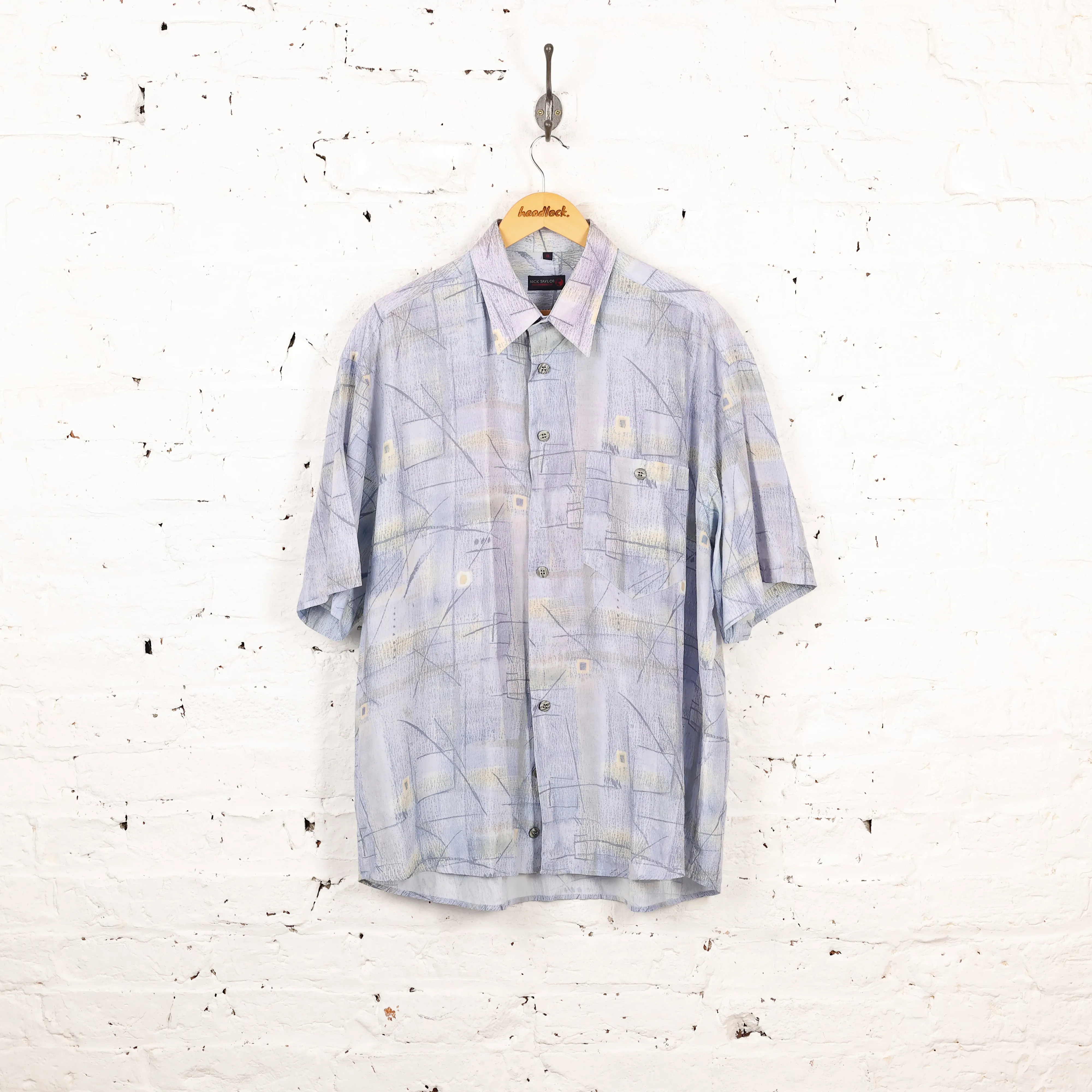 Headlock Vintage Pattern Shirt - Purple - XL