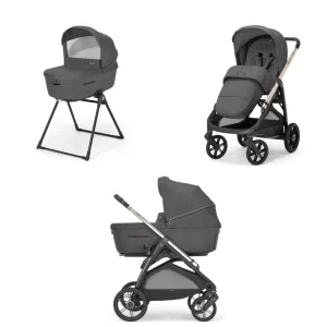 INGLESINA Aptica 5 Piece Travel Systems with Car Seat and 360 Rotating Isofix Base - Velvet Grey