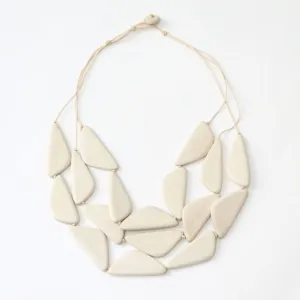 Ivory Darlene Wood Necklace