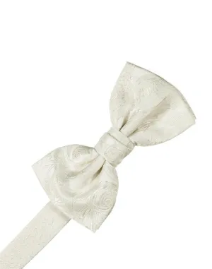 Ivory Paisley Silk Bow Tie