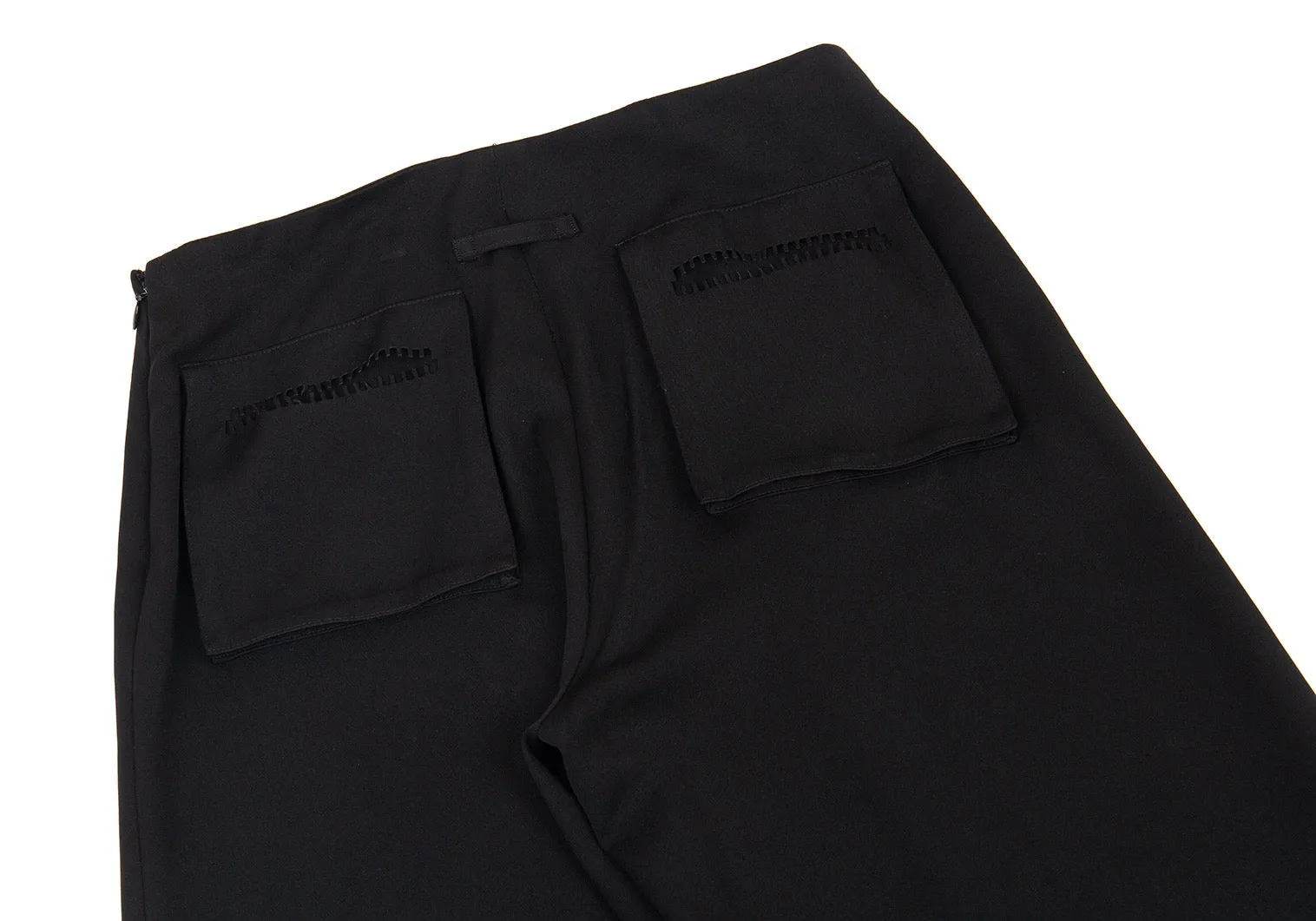 Jean-Paul GAULTIER PARIS. FEMME Cut Pocket Design Black Wide Pants