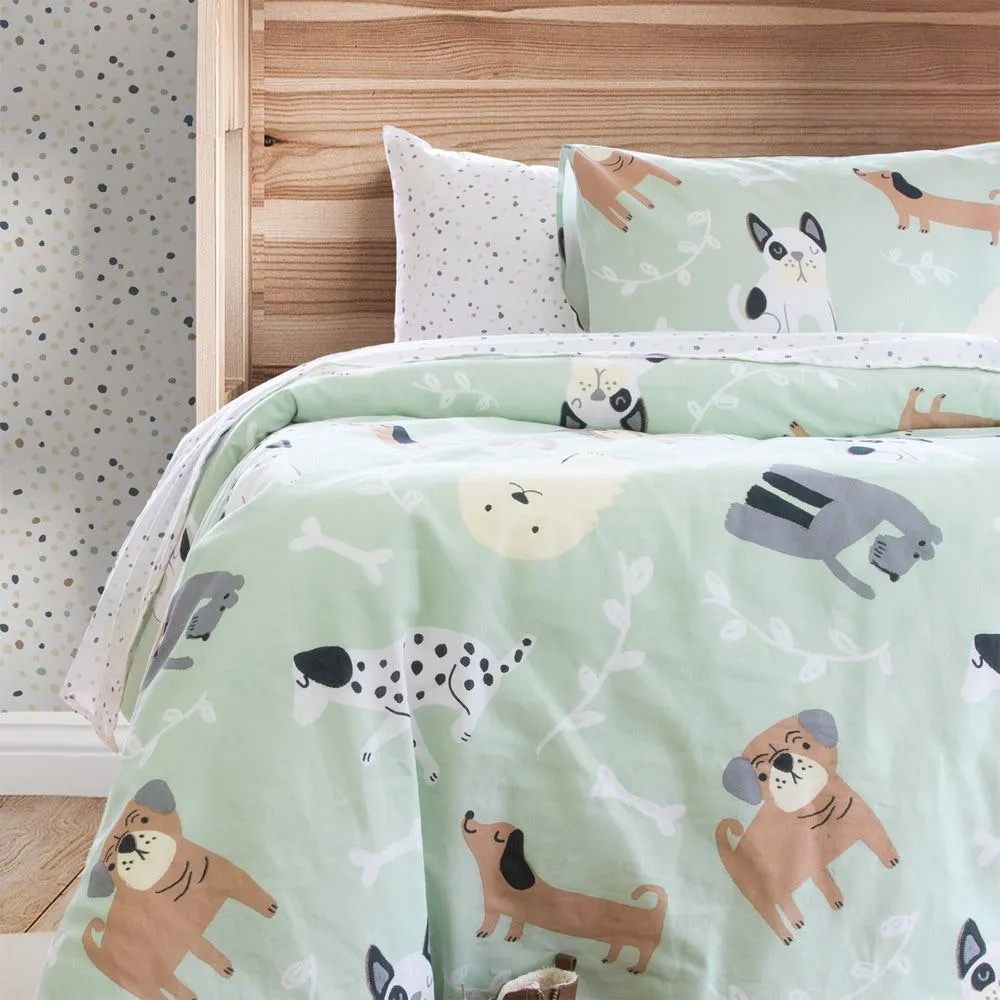 Jelly Bean Kids Hounds FLANNELETTE QUILT COVER SET