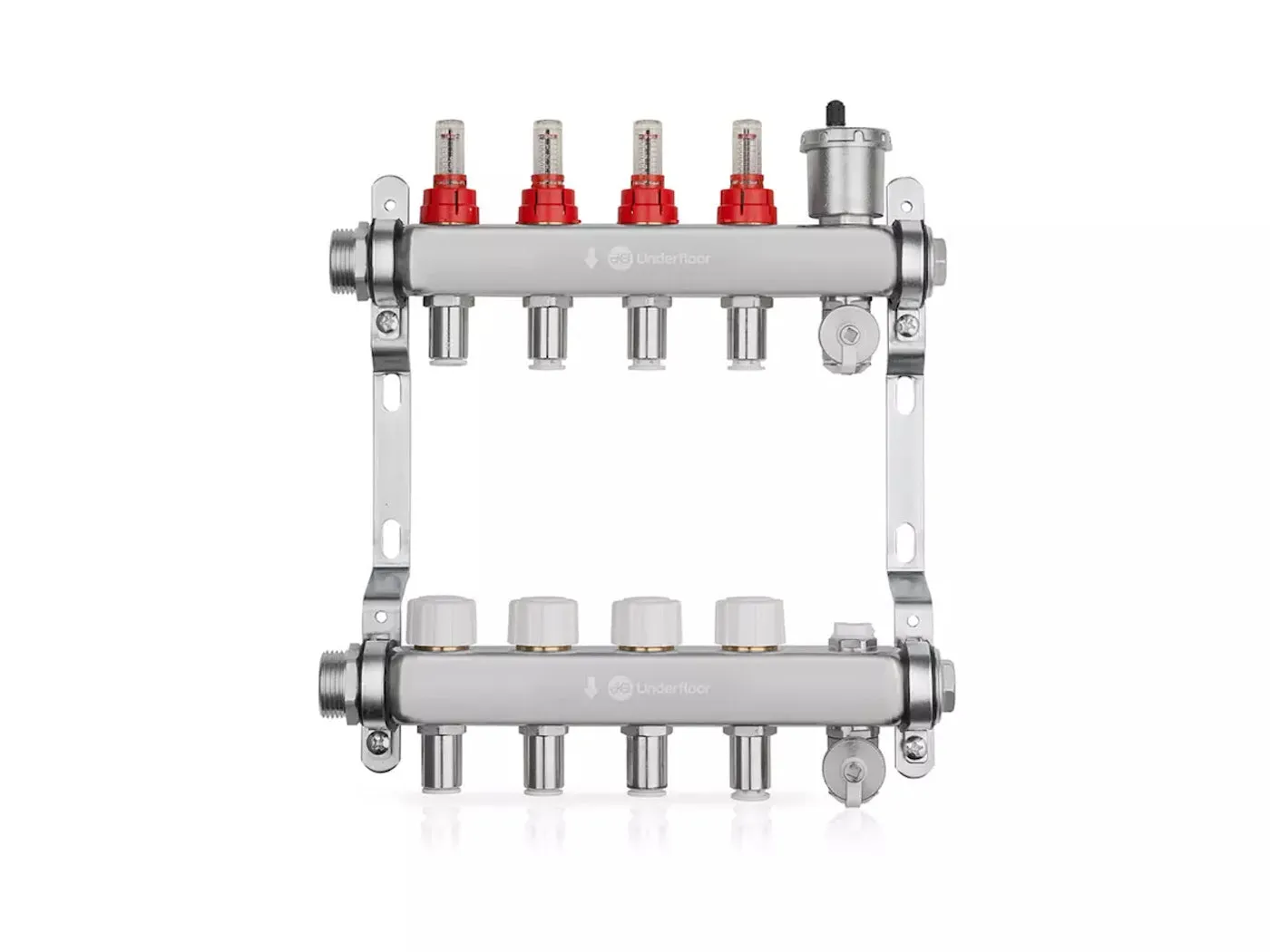 John Guest Speedfit Lowfit 4 Port Manifold Stainless Steel (12mm Connections)