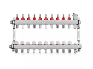 John Guest Speedfit Lowfit 9 Port Manifold Stainless Steel (12mm Connections)