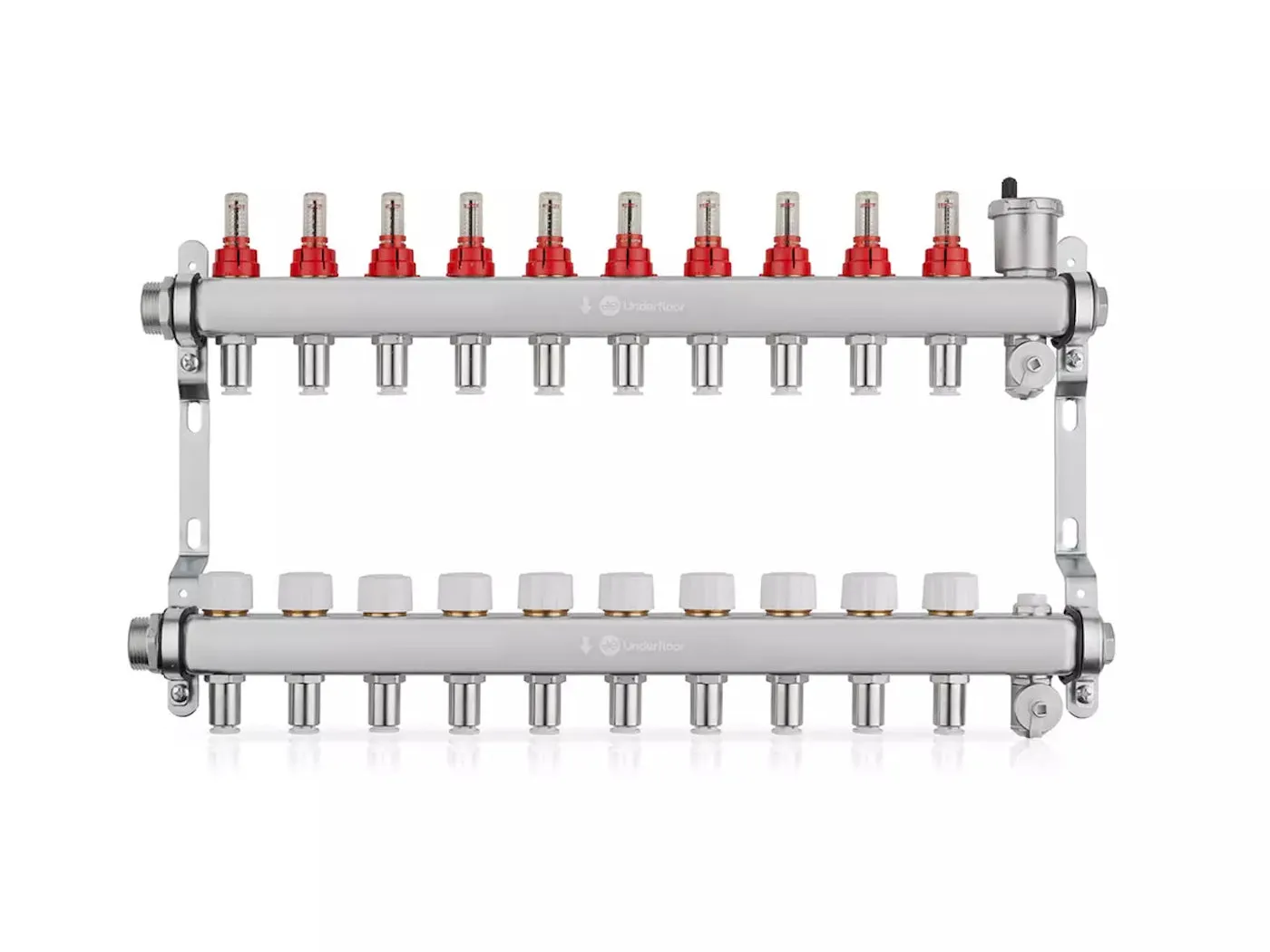 John Guest Speedfit Lowfit 9 Port Manifold Stainless Steel (12mm Connections)