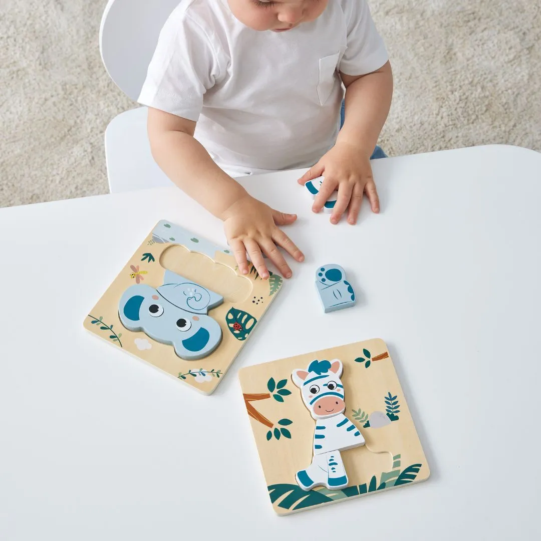 Jungle Friends Chunky Wooden Toddler Puzzles