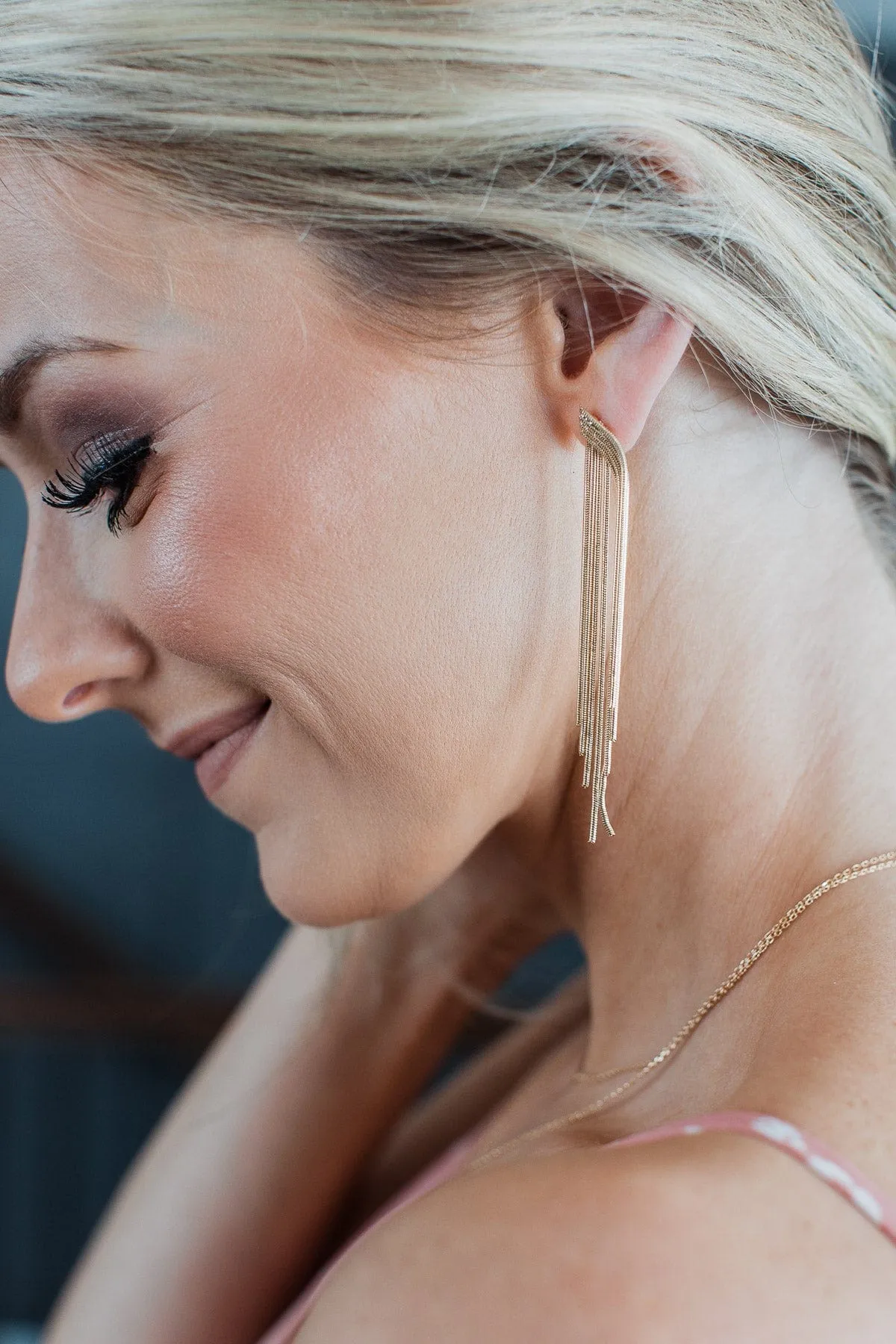 Just Between Friends Tassel Earrings- Gold