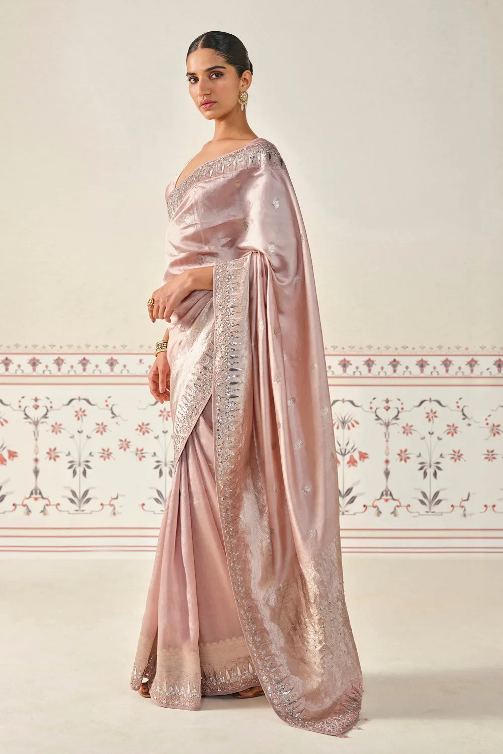 Kamalakshi Handwoven Benarasi Silk Saree - Lilac