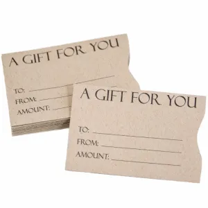 Kraft Paper Gift Card Sleeves