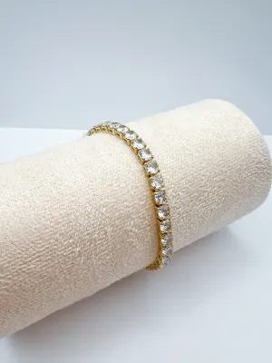 Large CZ Tennis Bracelet
