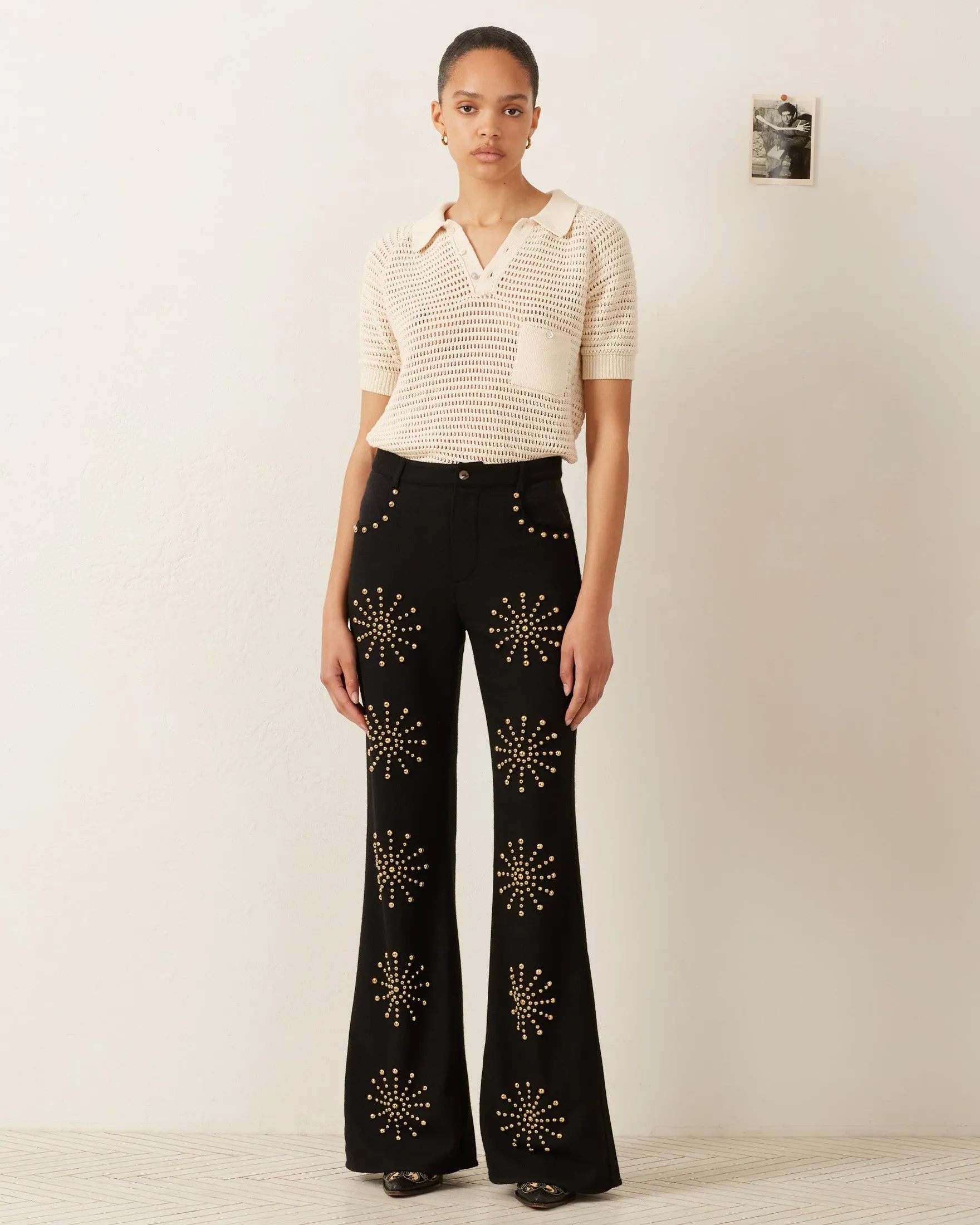 Lessi Oyster Crochet Top