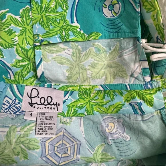 Lilly Pulitzer Vintage White Label Mini Skort Sz 4
