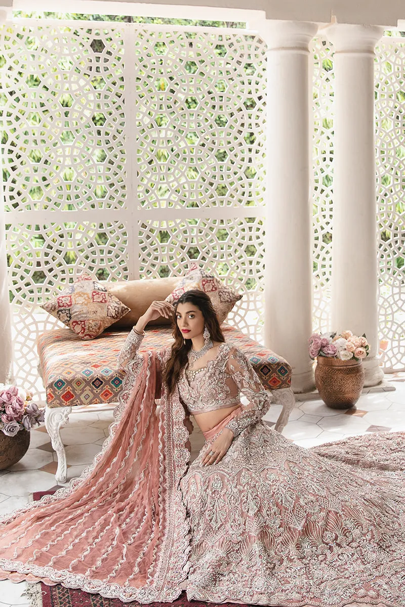 Long Tail Lehenga with Choli and Dupatta Bridal Dress