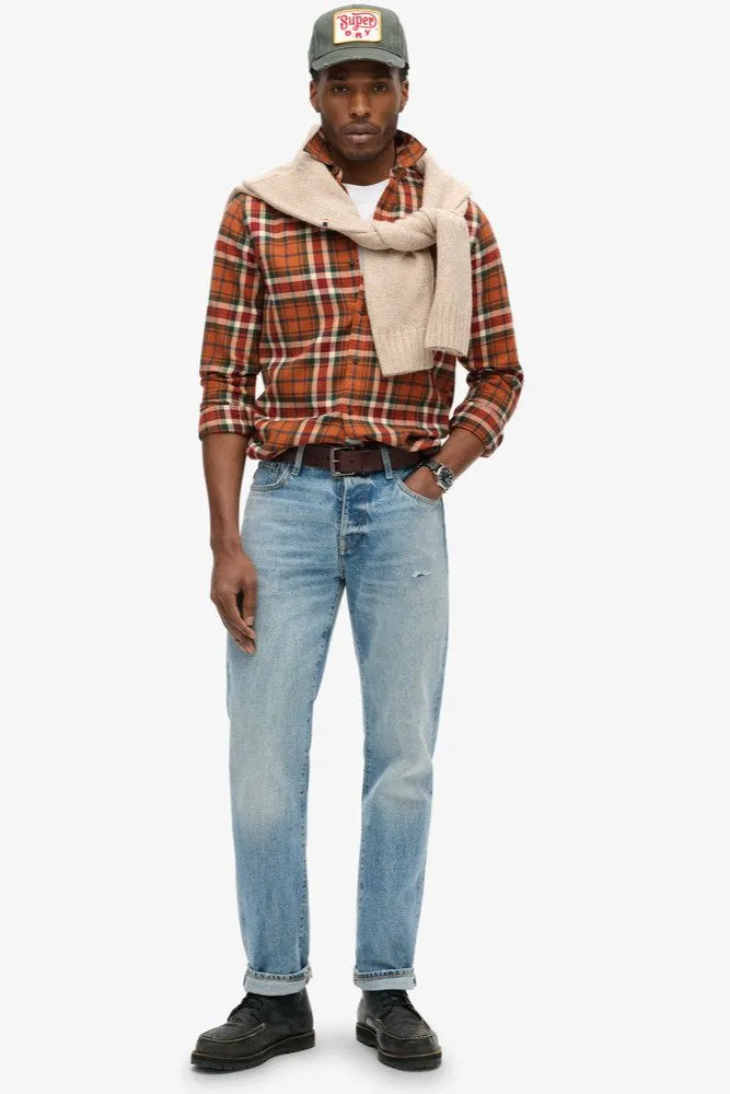 LS Cotton Lumberjack Shirt | Oregon Check Orange