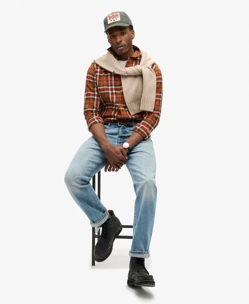 LS Cotton Lumberjack Shirt | Oregon Check Orange