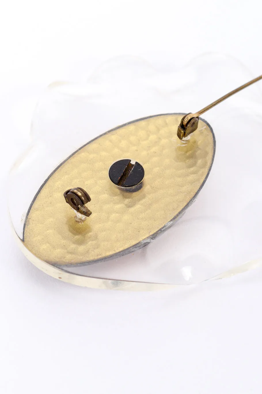 Lucite "Bonnet Head" Brooch