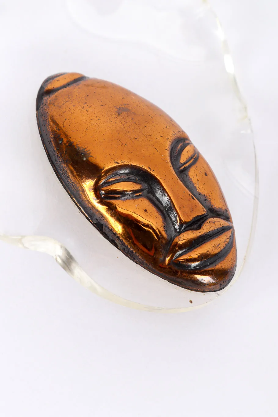 Lucite "Bonnet Head" Brooch