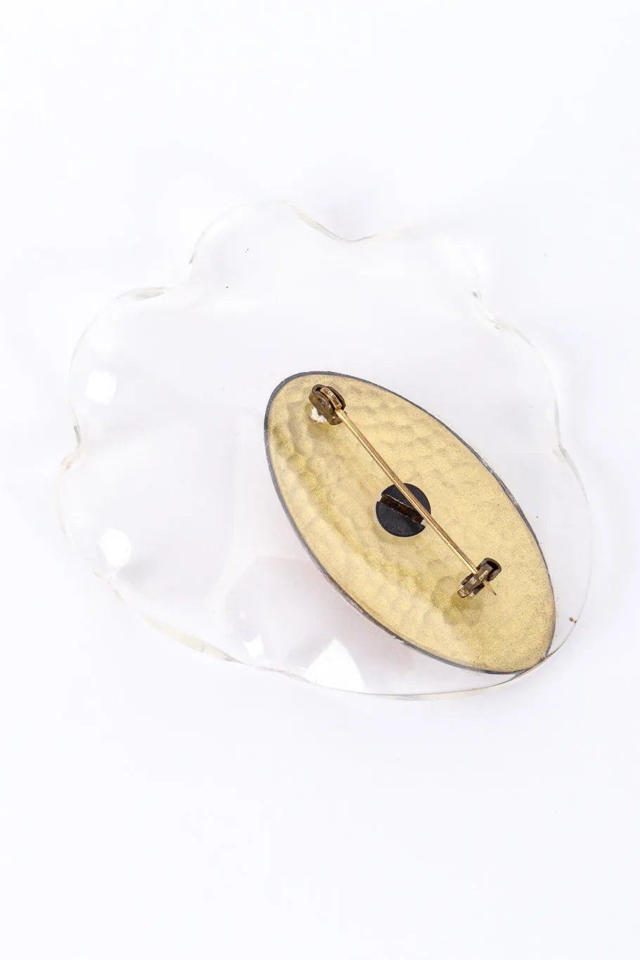 Lucite "Bonnet Head" Brooch