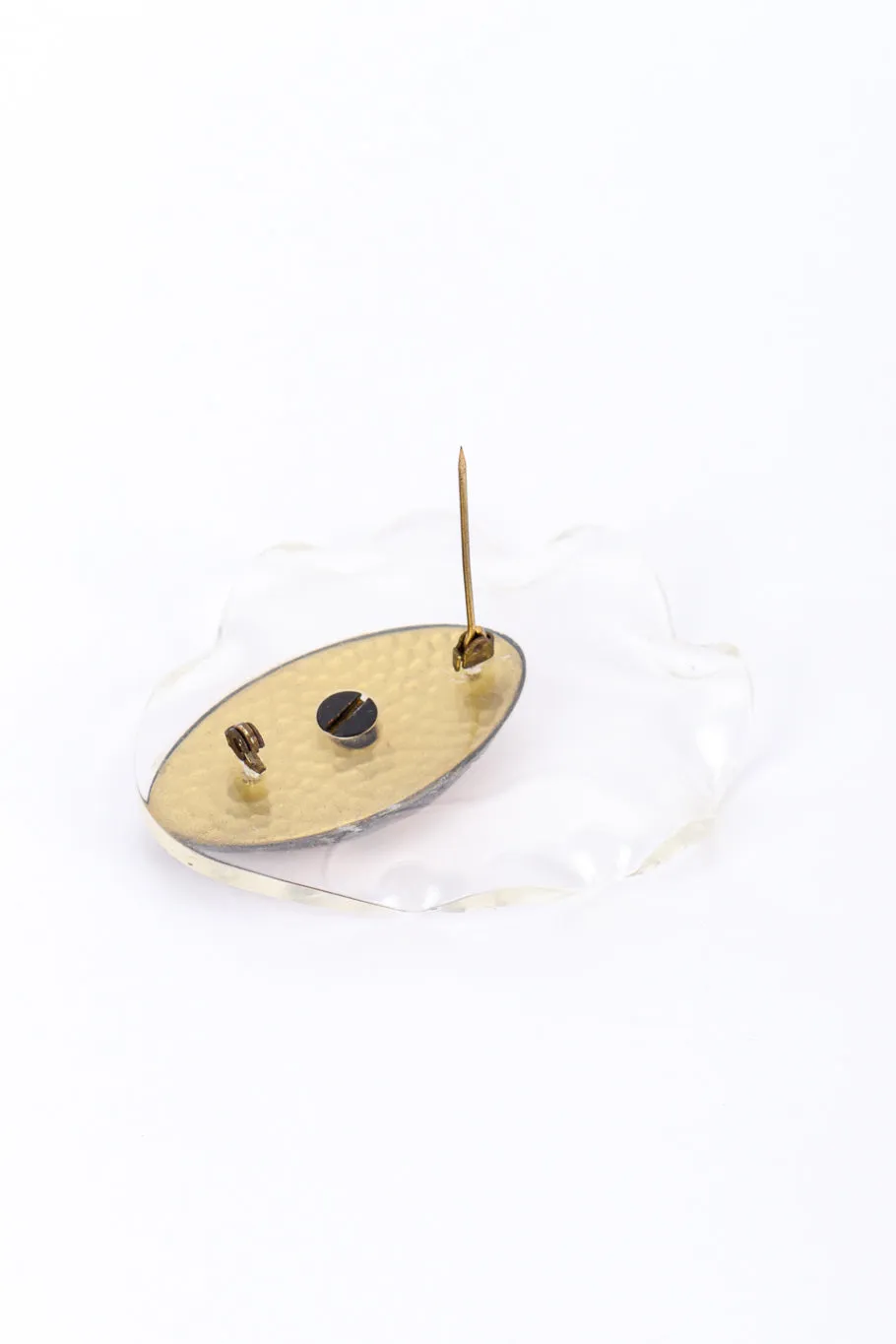 Lucite "Bonnet Head" Brooch